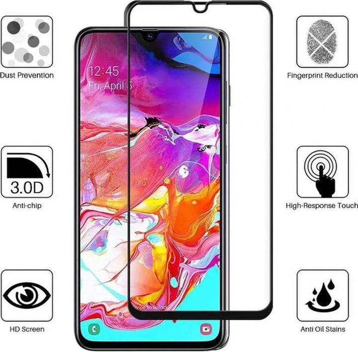 Samsung Galaxy A70/A70S Screenprotector Full Cover Screenprotector Gehard 9H – 3-Pack-Ilumina Benelux