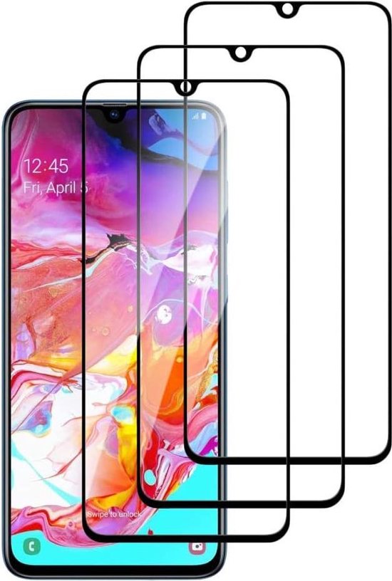 Samsung Galaxy A70/A70S Screenprotector Full Cover Screenprotector Gehard 9H – 3-Pack-Ilumina Benelux