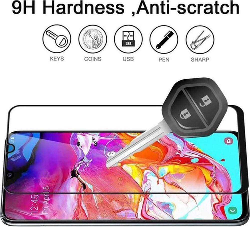 Samsung Galaxy A70/A70S Screenprotector Gehard 9H Screenprotector Full Cover – 1-Pack-Ilumina Benelux