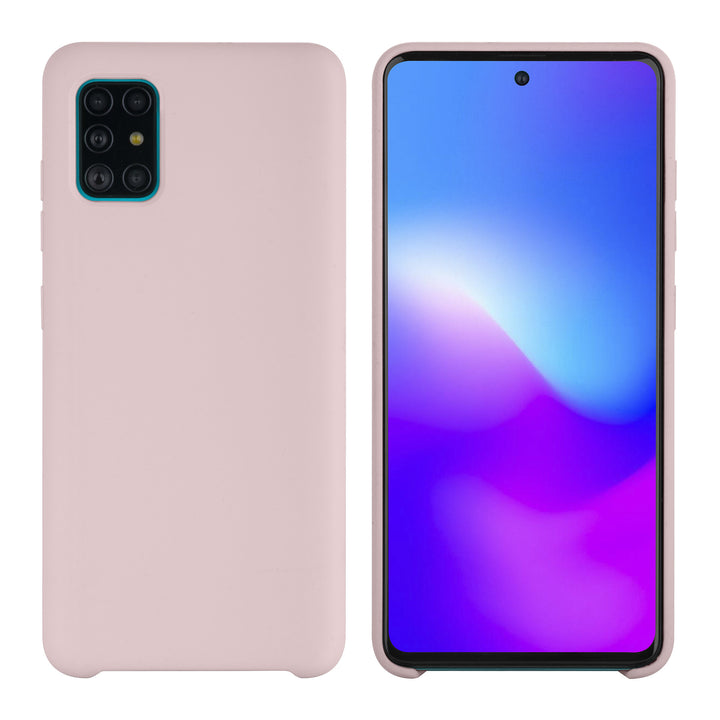 Samsung Galaxy A71 Sand Pink Backcover hoesje - silicone-Hoesjes-Ilumina Benelux
