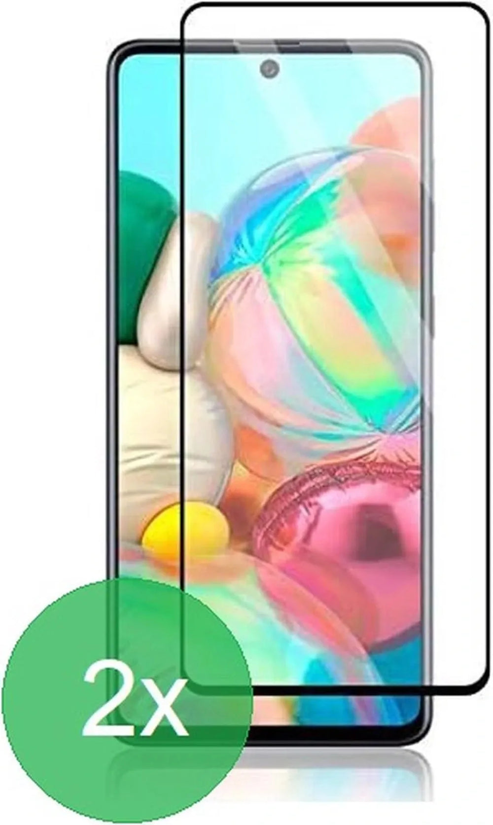 Samsung Galaxy A71 Screenprotector Full Cover – 9H Gehard Glas – 2-Pack-Ilumina Benelux
