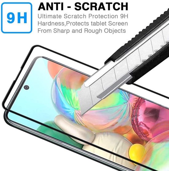 Samsung Galaxy A71 Screenprotector Full Cover – 9H Gehard Glas – 3-Pack-Ilumina Benelux