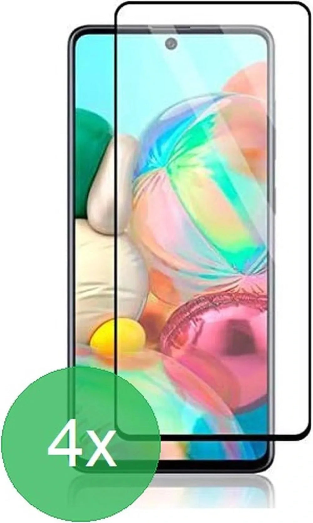 Samsung Galaxy A71 Screenprotector Full Cover – 9H Gehard Glas – 4-Pack-Ilumina Benelux