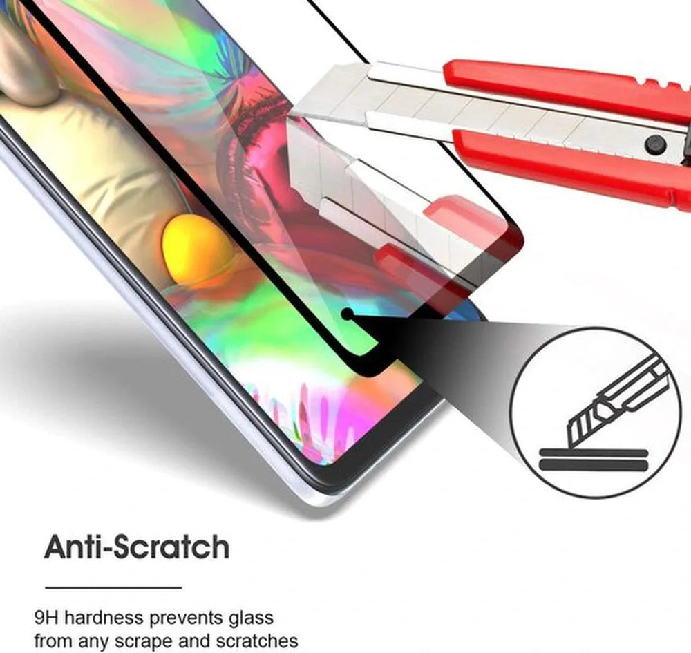 Samsung Galaxy A71 Screenprotector Full Cover – 9H Gehard Glas – Anti-kras – Tempered Glas – 1-Pack-Ilumina Benelux