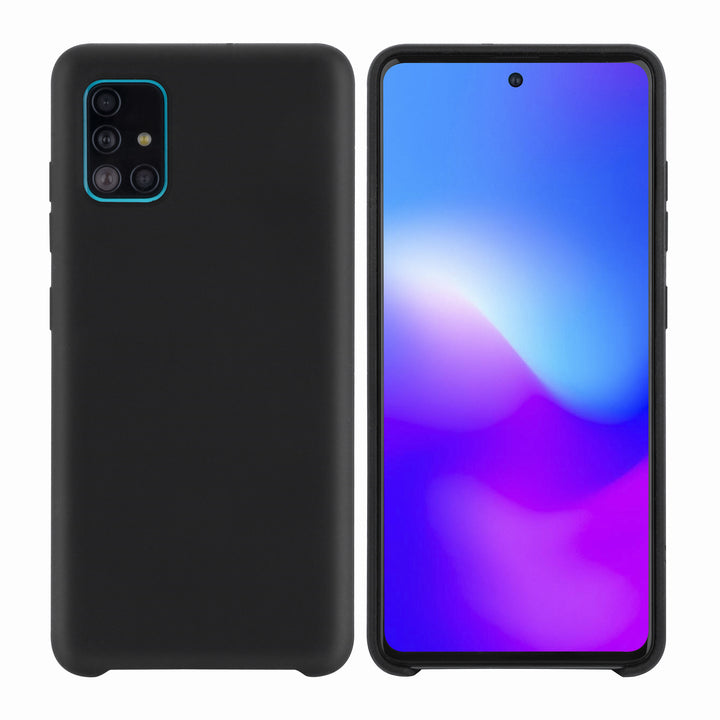 Samsung Galaxy A71 zwart Backcover hoesje - silicone-Hoesjes-Ilumina Benelux