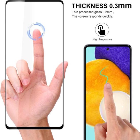Samsung Galaxy A72 4G & 5G Screenprotector Full Cover – Tempered Glas – 1-Pack-Ilumina Benelux