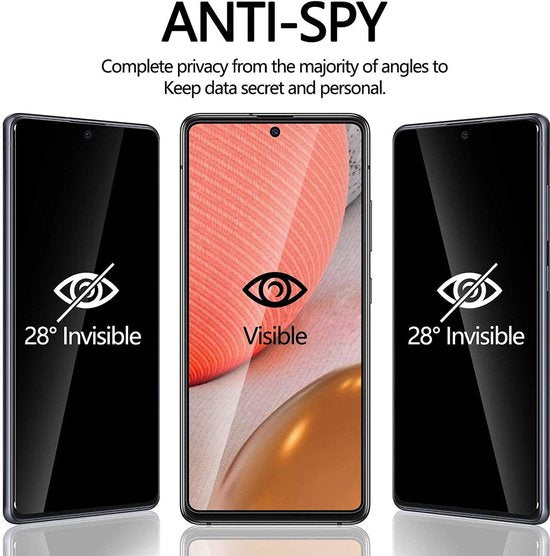 Samsung Galaxy A72 4G/5G – Privacy Screenprotector Gehard 9H – 2-Pack-Ilumina Benelux