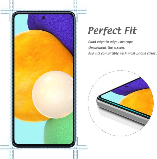 Samsung Galaxy A72 4G/5G Screenprotector Full Cover Screenprotector Gehard 9H – 1-Pack-Ilumina Benelux