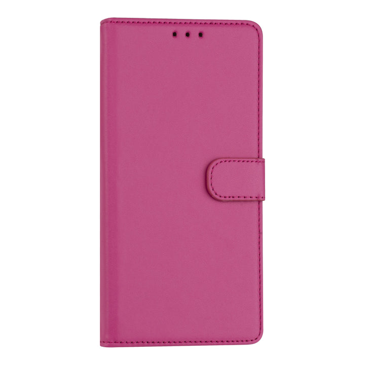 Samsung Galaxy A72 Kunstleer Booktype hoesje - Felroze-Hoesjes-Ilumina Benelux