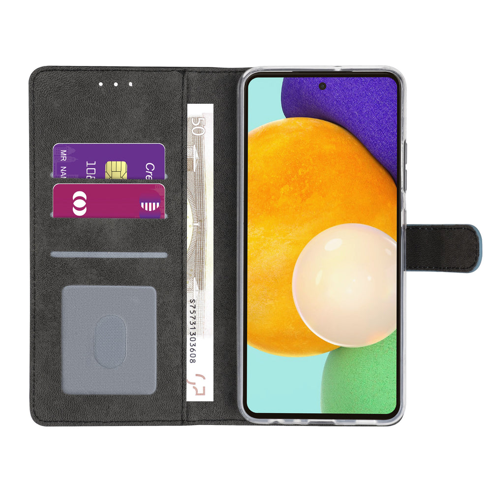 Samsung Galaxy A72 Kunstleer Booktype hoesje - LichtBlauw-Hoesjes-Ilumina Benelux