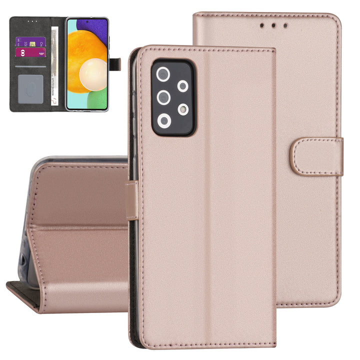 Samsung Galaxy A72 Kunstleer Booktype hoesje - Rose Gold-Hoesjes-Ilumina Benelux