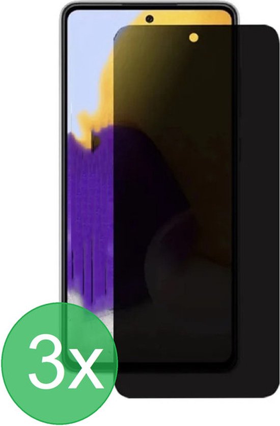 Samsung Galaxy A72 Screenprotector Gehard 9H – Privacy Screenprotector – 3-Pack-Ilumina Benelux