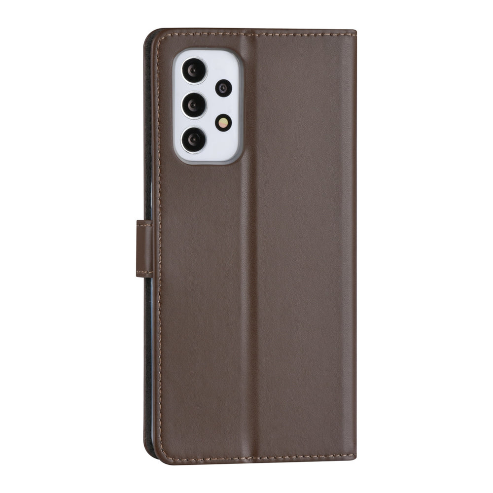 Samsung Galaxy A73 5G Book Case hoesje - Pasjeshouder voor 3 pasjes - Magneetsluiting - Bruin-Hoesjes-Ilumina Benelux
