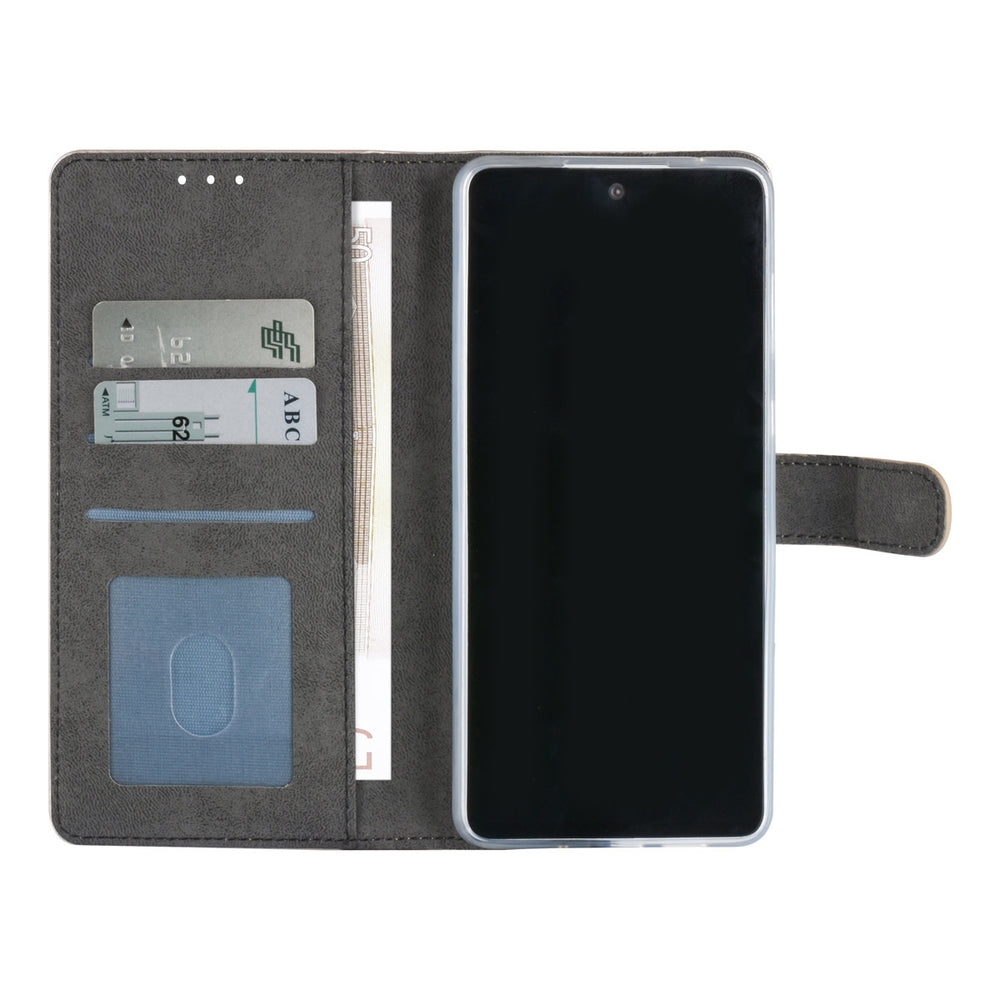 Samsung Galaxy A73 5G Book Case hoesje - Pasjeshouder voor 3 pasjes - Magneetsluiting - Goud-Hoesjes-Ilumina Benelux