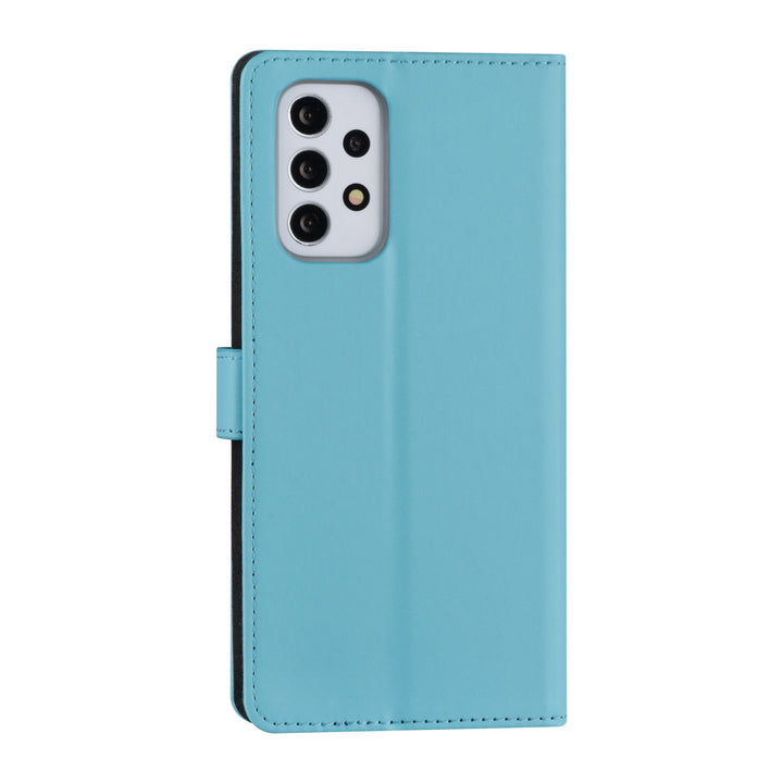 Samsung Galaxy A73 5G Book Case hoesje - Pasjeshouder voor 3 pasjes - Magneetsluiting - LichtBlauw-Hoesjes-Ilumina Benelux