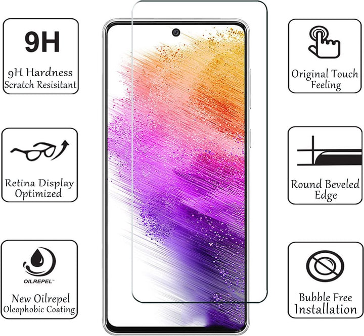 Samsung Galaxy A73 5G Screenprotector Gehard 9H – Anti-kras – 2-Pack-Ilumina Benelux