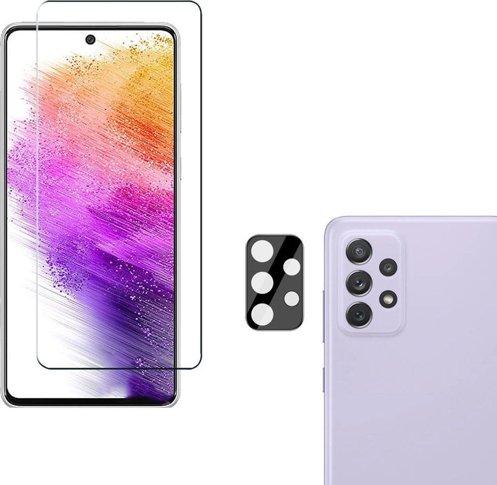 Samsung Galaxy A73 5G – Camera Lens & Screenprotector – Tempered Glas – 2-Pack-Ilumina Benelux