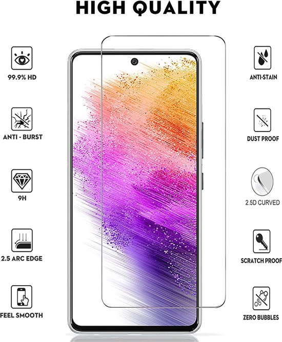 Samsung Galaxy A73 5G Screenprotector Gehard 9H – Anti-kras – 1-Pack-Ilumina Benelux
