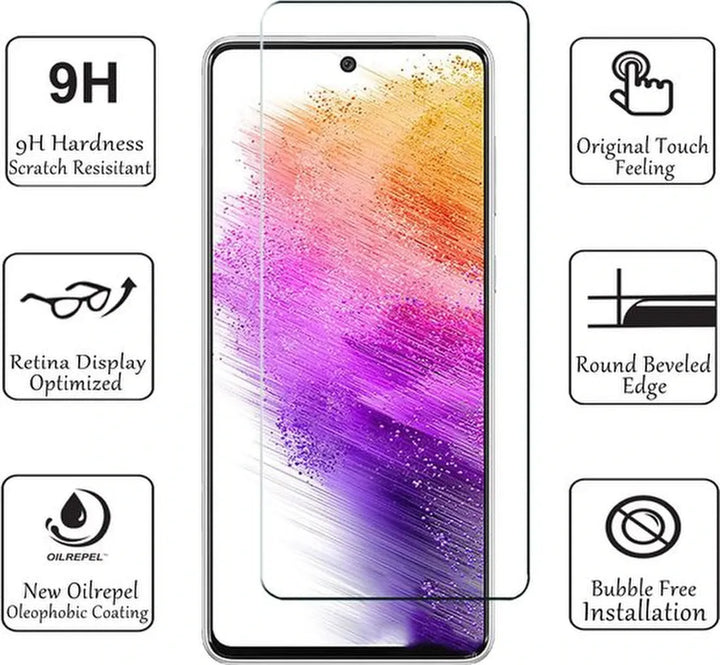 Samsung Galaxy A73 5G Screenprotector Gehard 9H – Anti-kras – 2-Pack-Ilumina Benelux