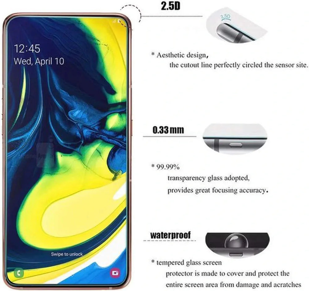 Samsung Galaxy A80 / A90 Screenprotector Gehard 9H – Anti-kras – 1-Pack-Ilumina Benelux