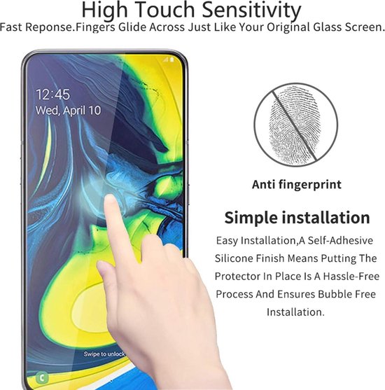 Samsung Galaxy A80/A90 Screenprotector Full Cover Screenprotector Gehard 9H – 1-Pack-Ilumina Benelux
