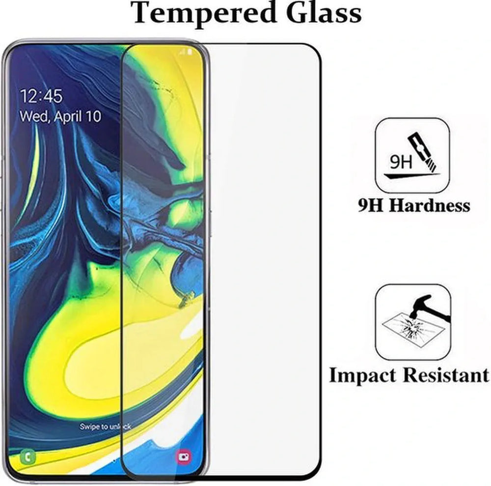 Samsung Galaxy A80/A90 Screenprotector Gehard 9H Screenprotector Full Cover – 3-Pack-Ilumina Benelux