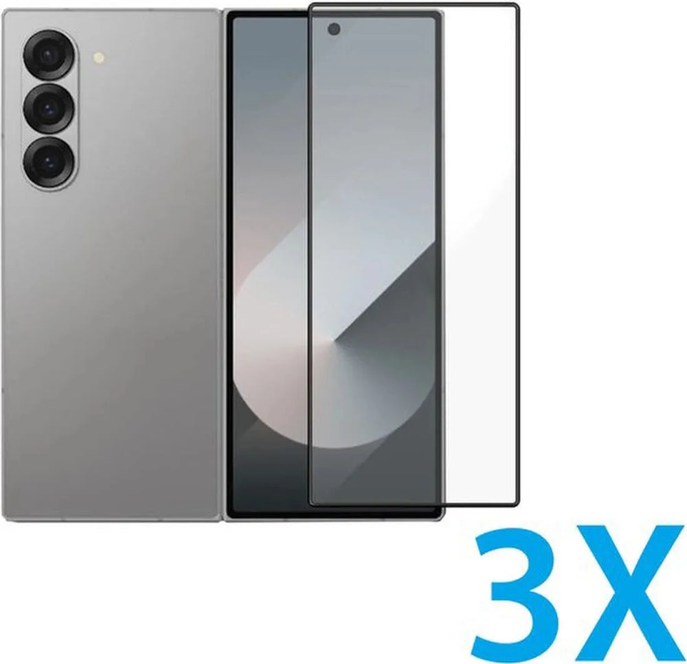 Samsung Galaxy Fold 6 Screenprotector Full Cover Screenprotector Gehard 9H – 3-Pack-Ilumina Benelux