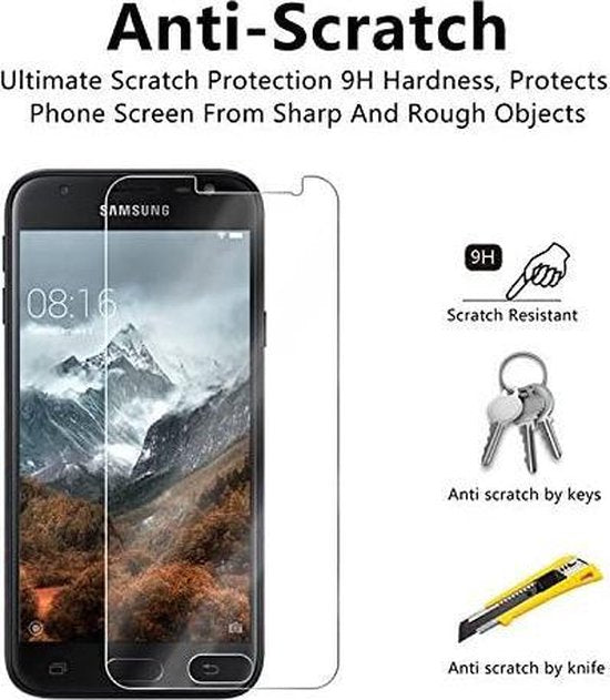 Samsung Galaxy J3 2017 Screenprotector Gehard 9H – Anti-kras – 2-Pack-Ilumina Benelux
