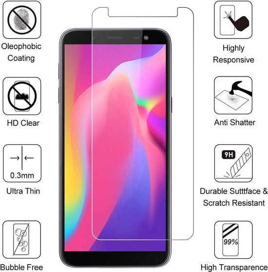 Samsung Galaxy J4 2018 Screenprotector Gehard 9H – Anti-kras – 2-Pack-Ilumina Benelux