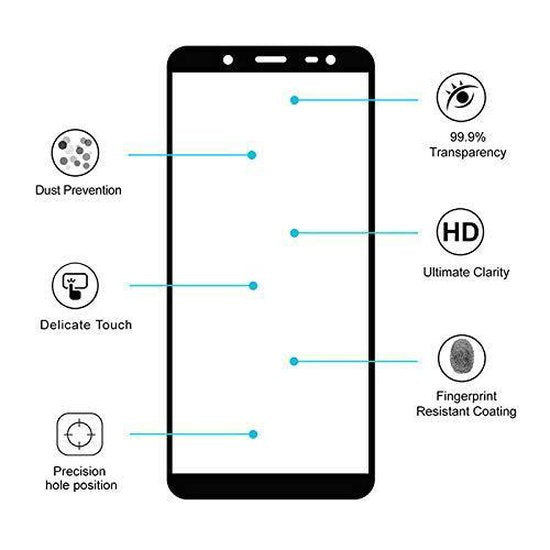 Samsung Galaxy J6 (2018) Screenprotector Full Cover Screenprotector Gehard 9H – Anti-kras-Ilumina Benelux