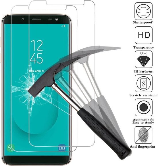 Samsung Galaxy J6 2018 Screenprotector Gehard 9H – Anti-kras – 2-Pack-Ilumina Benelux
