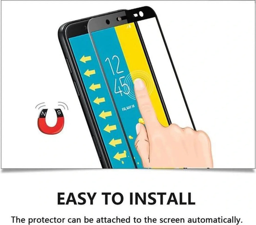 Samsung Galaxy J6 Plus 2018 Screenprotector Full Cover Screenprotector Gehard 9H – 1-Pack-Ilumina Benelux