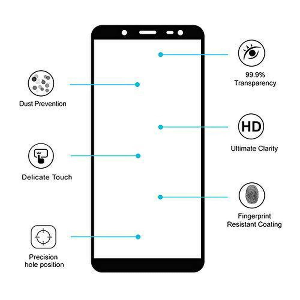 Samsung Galaxy J6 Plus (2018) Screenprotector Full Cover Screenprotector Gehard 9H – Anti-kras-Ilumina Benelux