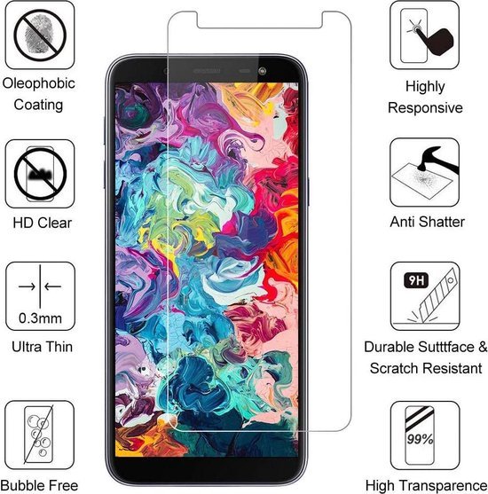 Samsung Galaxy J6 Plus 2018 Screenprotector Gehard 9H – Anti Kras – 3-Pack Tempered Glas-Ilumina Benelux