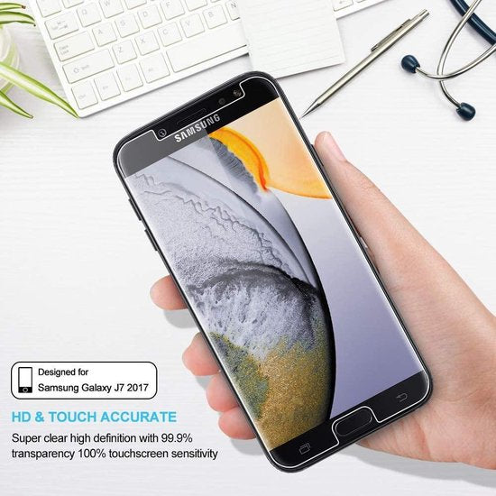 Samsung Galaxy J7 2017 Screenprotector Gehard 9H – Anti-kras – Tempered Glas – 1-Pack-Ilumina Benelux