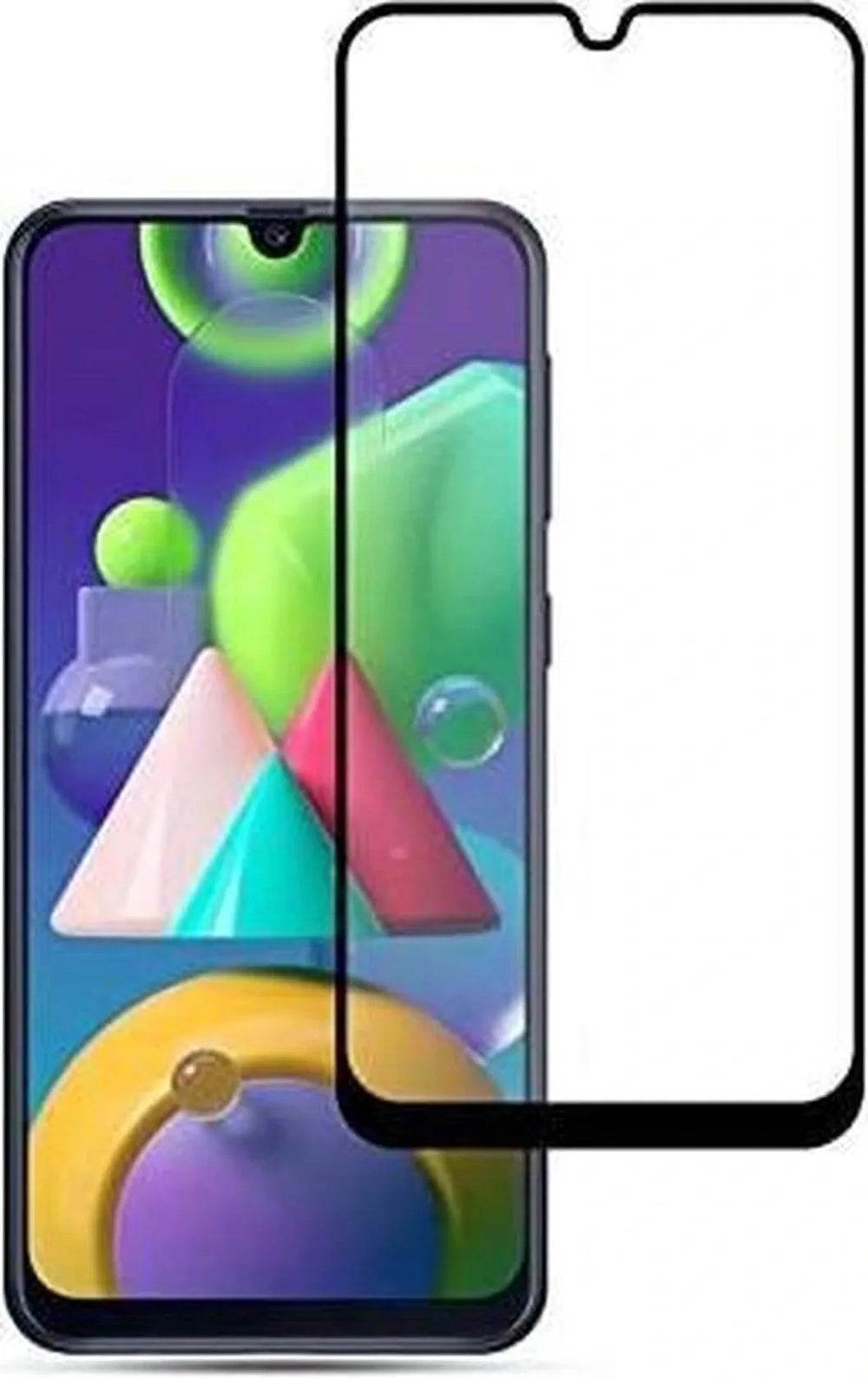 Samsung Galaxy M21 Screenprotector Full Cover Screenprotector Gehard 9H – Anti-kras-Ilumina Benelux