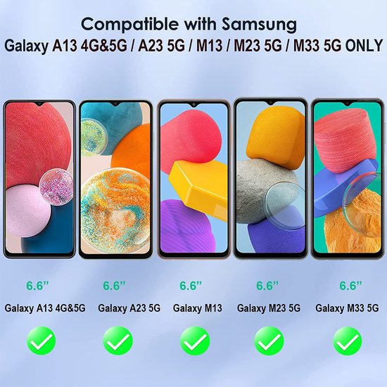 Samsung Galaxy M23 5G/M33 5G/A13 5G Screenprotector Gehard 9H – Anti-kras – 1-Pack-Ilumina Benelux