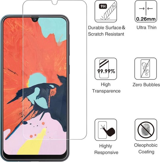 Samsung Galaxy M30S Screenprotector Gehard 9H – Anti-kras – 2-Pack-Ilumina Benelux