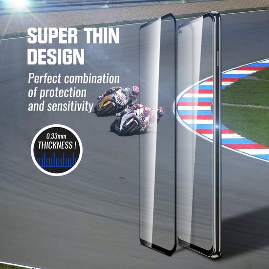 Samsung Galaxy M40 Screenprotector Full Cover – 9H Gehard Glas – 3-Pack-Ilumina Benelux