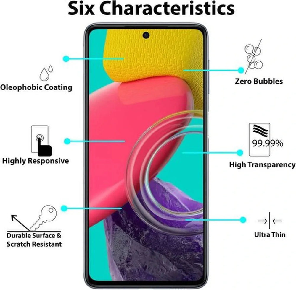 Samsung Galaxy M53 4G Screenprotector Gehard 9H – Anti-kras – 4-Pack-Ilumina Benelux