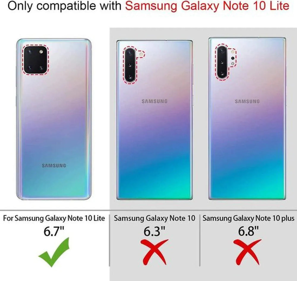 Samsung Galaxy Note 10 Lite Screenprotector Full Cover Gehard Glas 9H – Anti-kras – 3-Pack-Ilumina Benelux