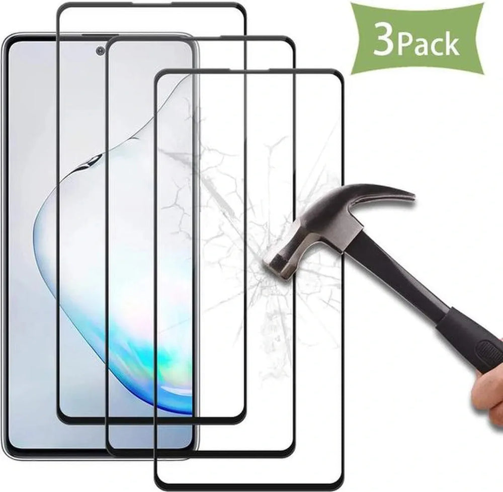 Samsung Galaxy Note 10 Lite Screenprotector Full Cover Gehard Glas 9H – Anti-kras – 3-Pack-Ilumina Benelux