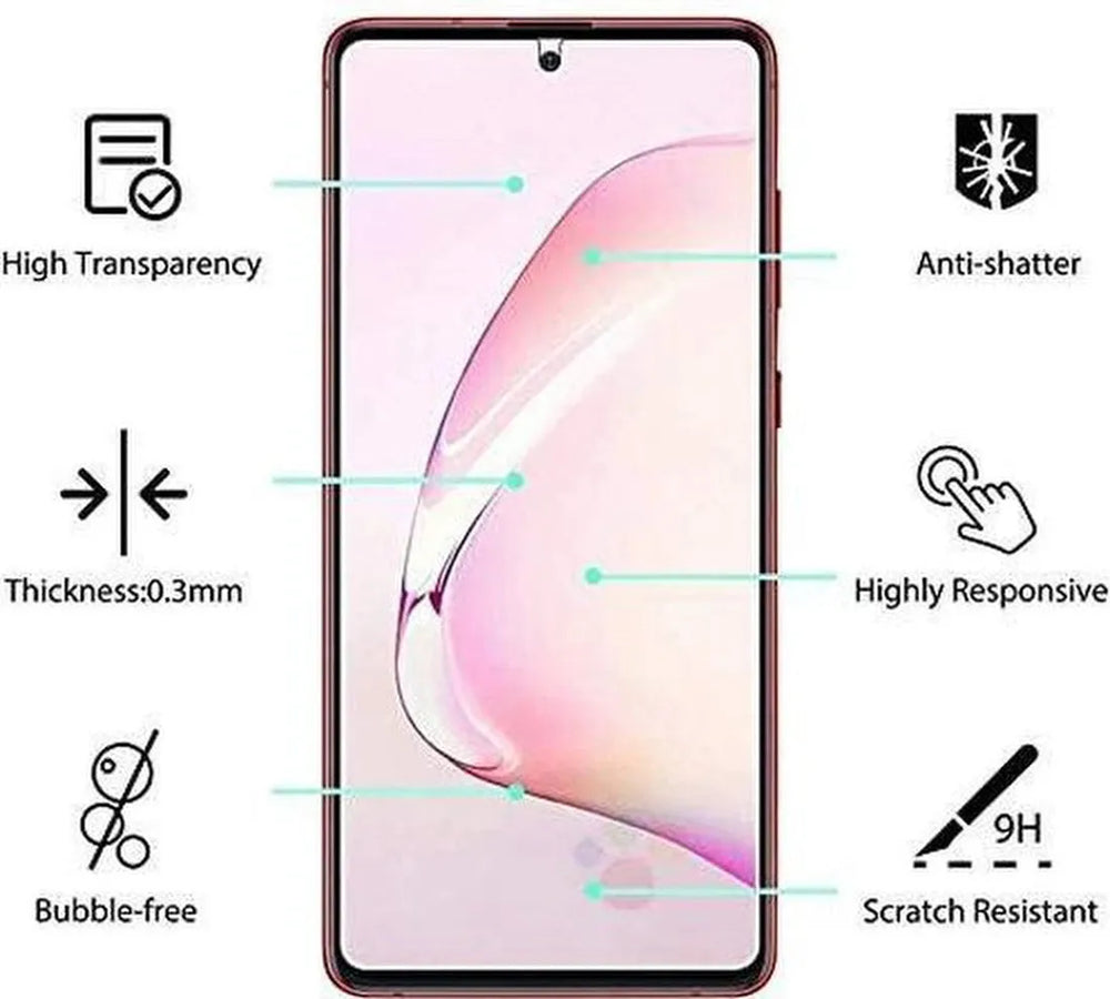 Samsung Galaxy Note 10 Lite Screenprotector Gehard 9H – Anti-kras – 3-Pack-Ilumina Benelux