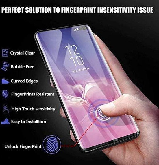 Samsung Galaxy Note 10 Plus - UV Screenprotector Gehard 9H – Anti-kras – Tempered Glas – 1-Pack-Ilumina Benelux