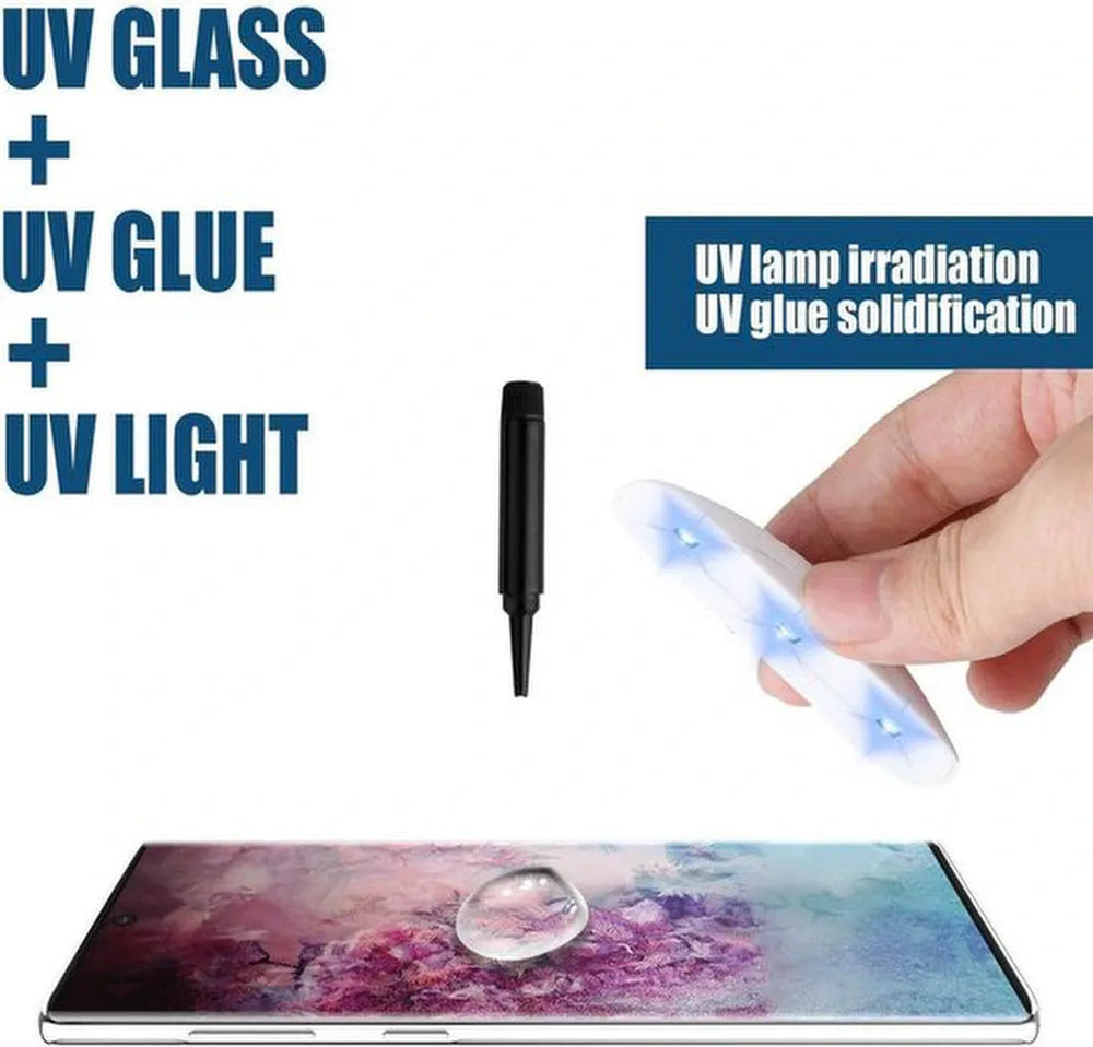 Samsung Galaxy Note 10 Plus - UV Screenprotector Gehard 9H – Anti-kras – Tempered Glas – 1-Pack-Ilumina Benelux