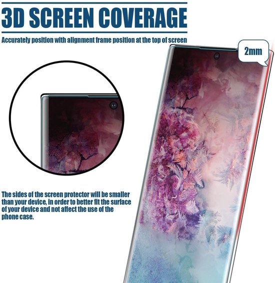 Samsung Galaxy Note 10 Plus - UV Screenprotector Gehard 9H – Anti-kras – Tempered Glas – 1-Pack-Ilumina Benelux