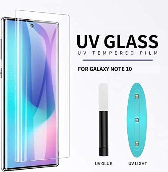 Samsung Galaxy Note 10 Plus - UV Screenprotector Gehard 9H – Anti-kras – Tempered Glas – 1-Pack-Ilumina Benelux