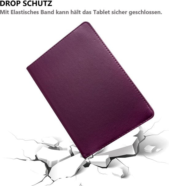 Samsung Galaxy Note 10.1 2012 (N8000/N8010/N8013) Hoesjes – 360° draaibaar – Standfunctie – Paars-Tablethoesjes-Ilumina Benelux