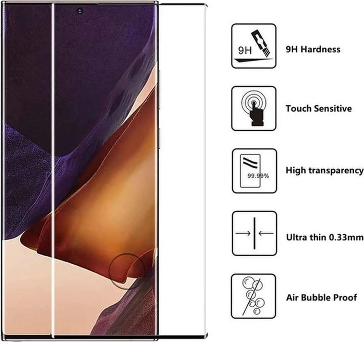 Samsung Galaxy Note 20 Ultra Screenprotector Full Cover Screenprotector Gehard 9H – 2-Pack-Ilumina Benelux