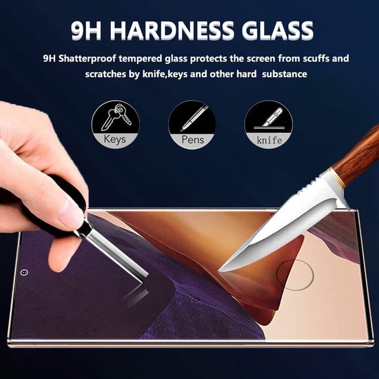 Samsung Galaxy Note 20 Ultra Screenprotector Full Cover Screenprotector Gehard 9H – 5-Pack-Ilumina Benelux